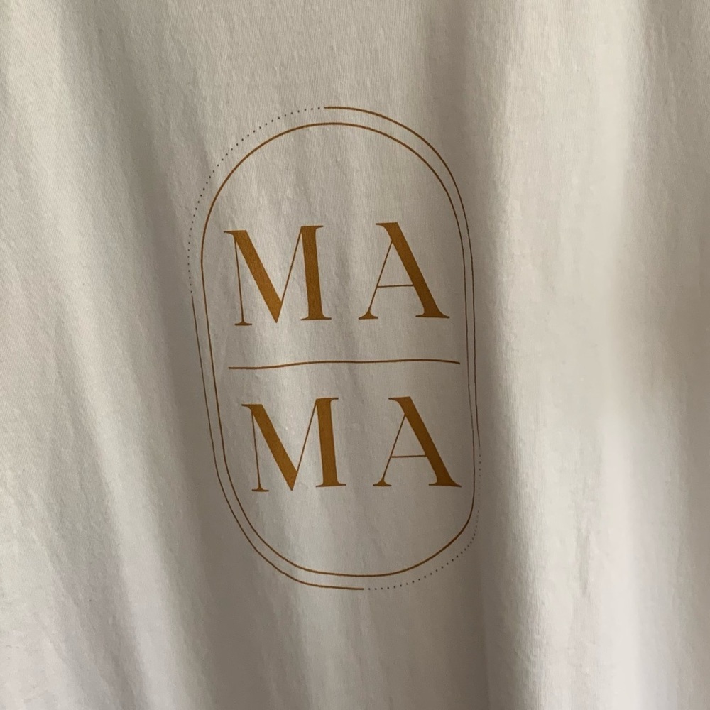 MAMA Plus Size Graphic Tee In Cream - Picture 3 of 4